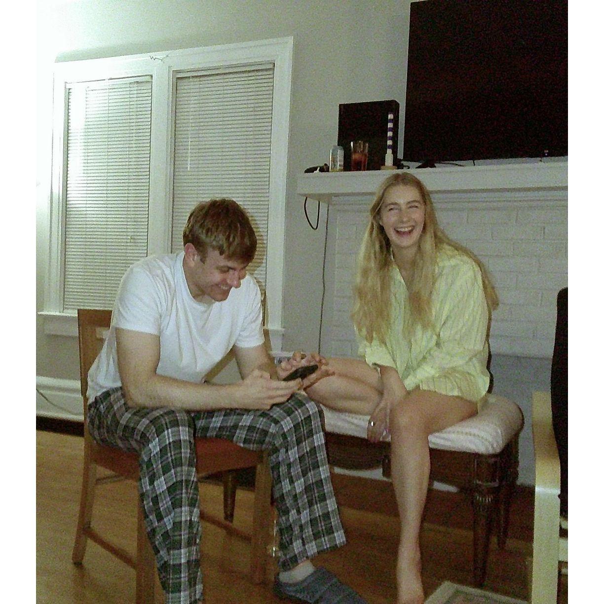 At Gracie's 26th birthday party, it was a pajama theme.
