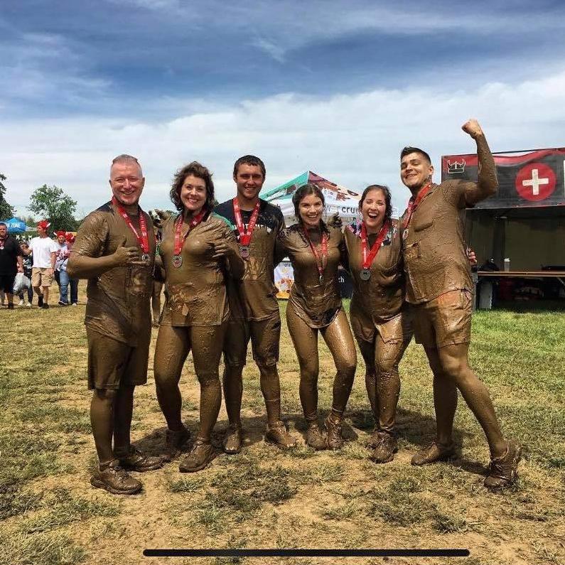 The Warrior Dash with some of Zach's family!