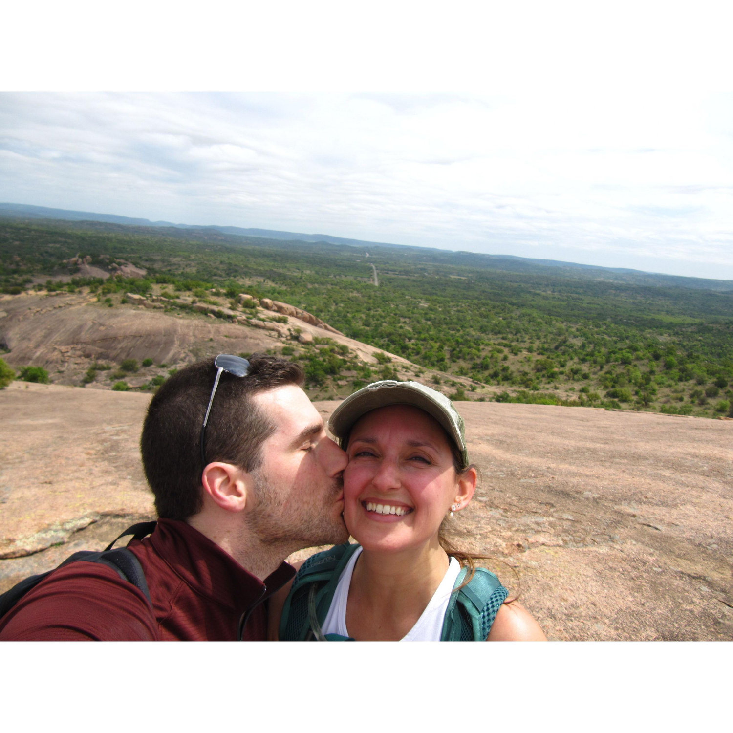 We are atop Enchanted Rock in Fredericksburg, TX