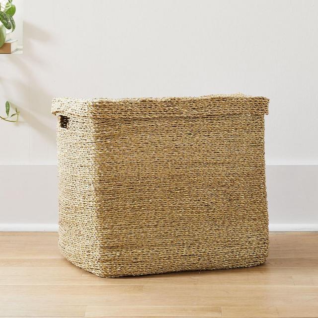Metallic Woven Oversized Basket, Gold