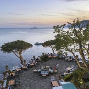 Drinks at the Terrace Bar at Il San Pietro in Positano, Italy