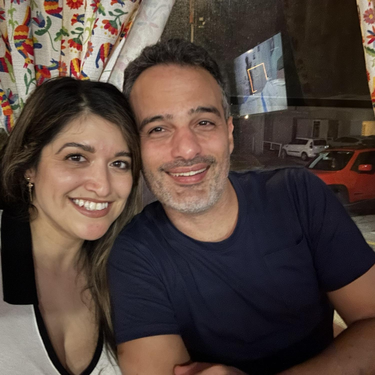 With friends at a Mexican restaurant in San Juan