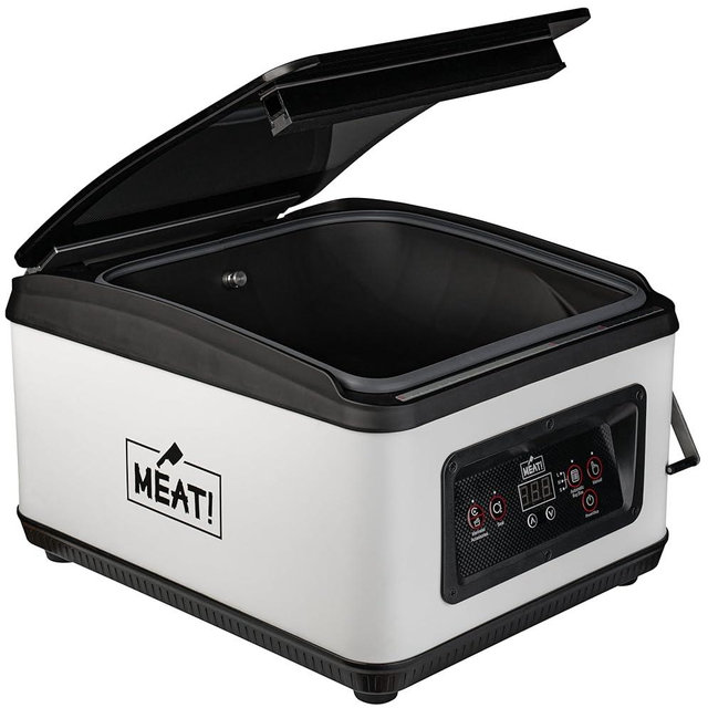 MEAT! Chamber Vacuum Sealer With Oil-Less Pump, 12" Sealing Bar, and Deep Chamber for Preserving Meat and Vegetables