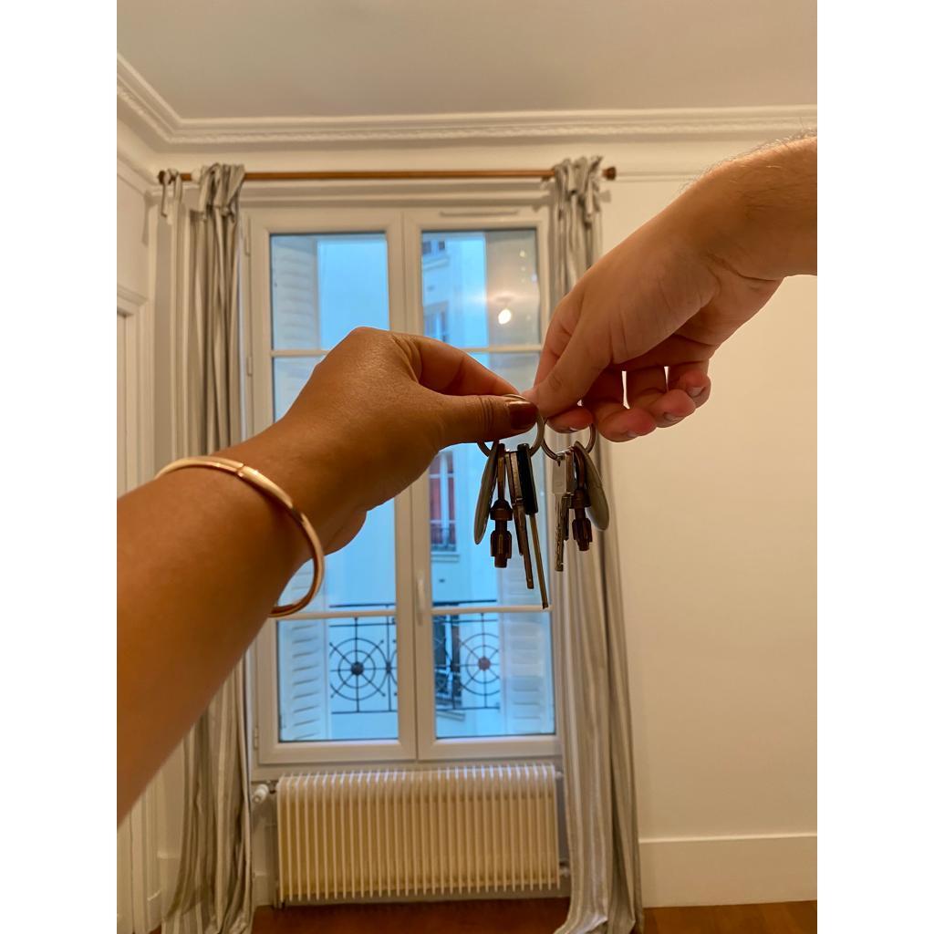 When we received the keys of our first renting flat in Paris