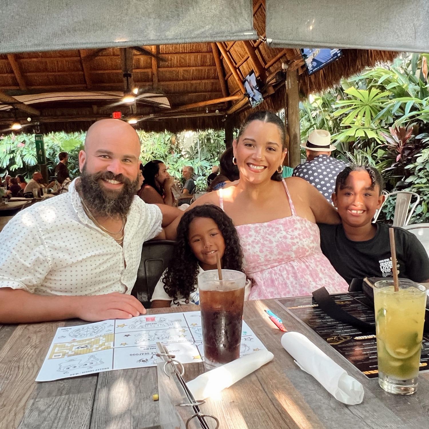 First time flying with the girls... whew. But we had so much fun in Miami visiting Steven's family.