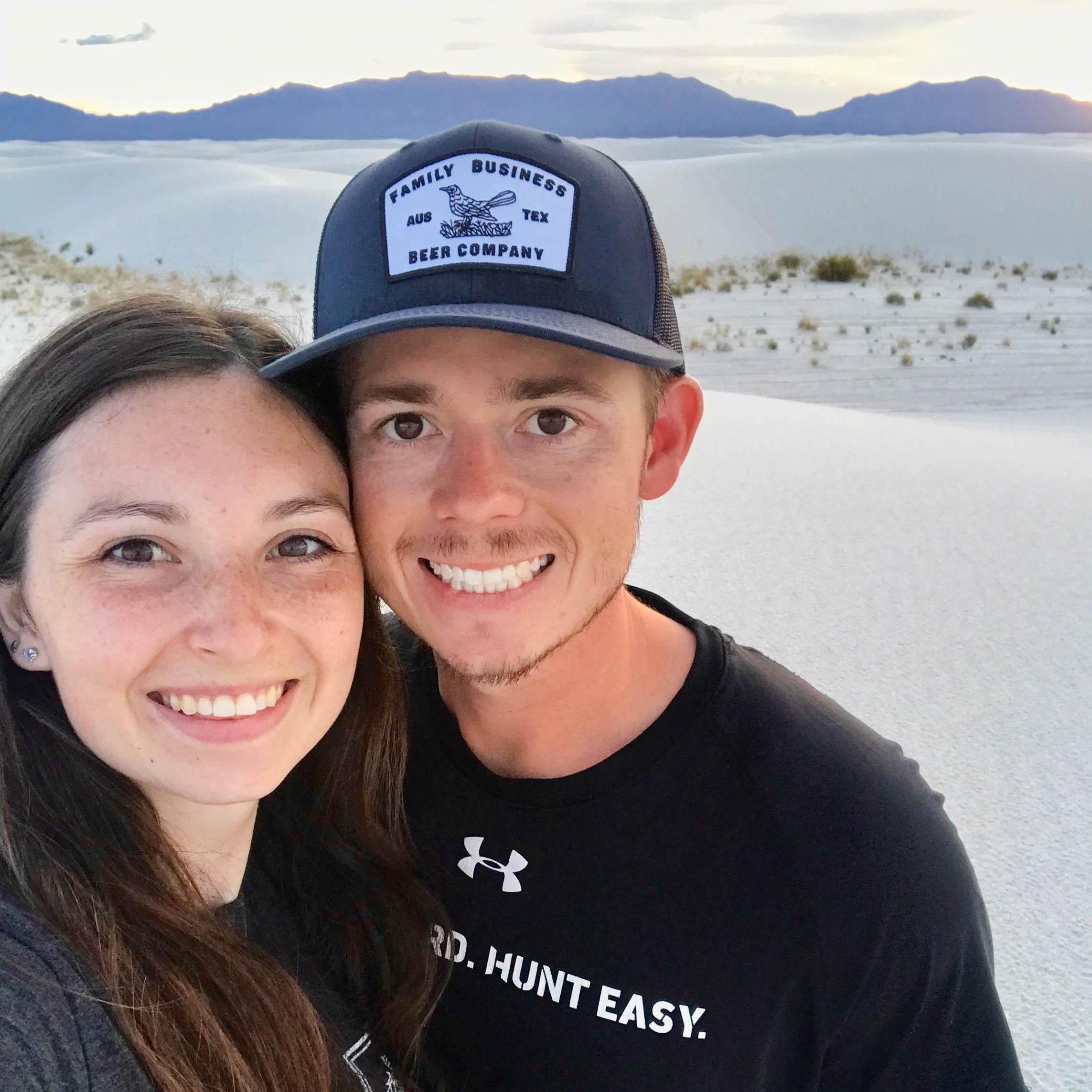 Our 1st anniversary in White Sands, New Mexico