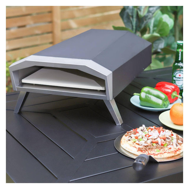 Captiva Designs E02GR011 Propane Gas Outdoor Pizza Oven - Black