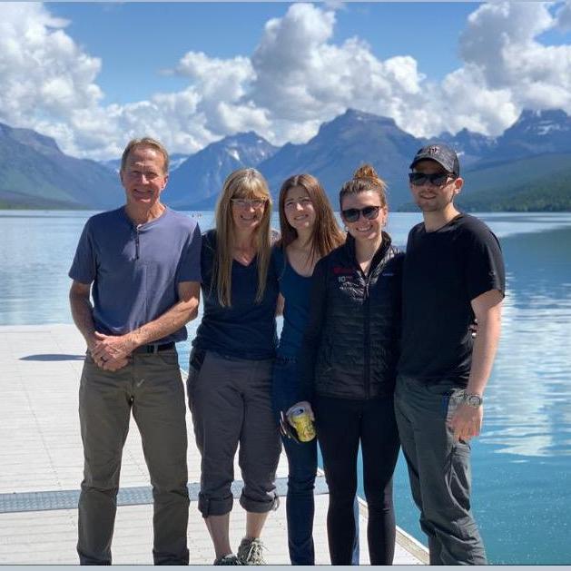 With Victoria's mom Ava, dad Eric, and sister Josephine