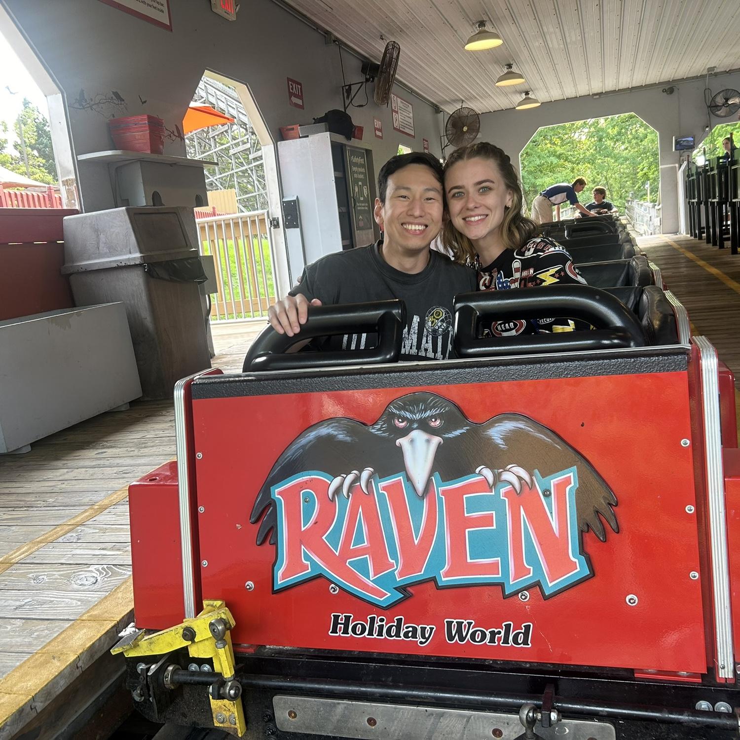 Darrens first time at Holiday World with the Bridges family!