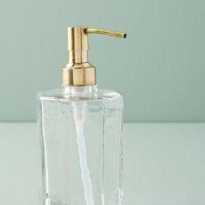 Golden Glass Bath Collection- soap pump