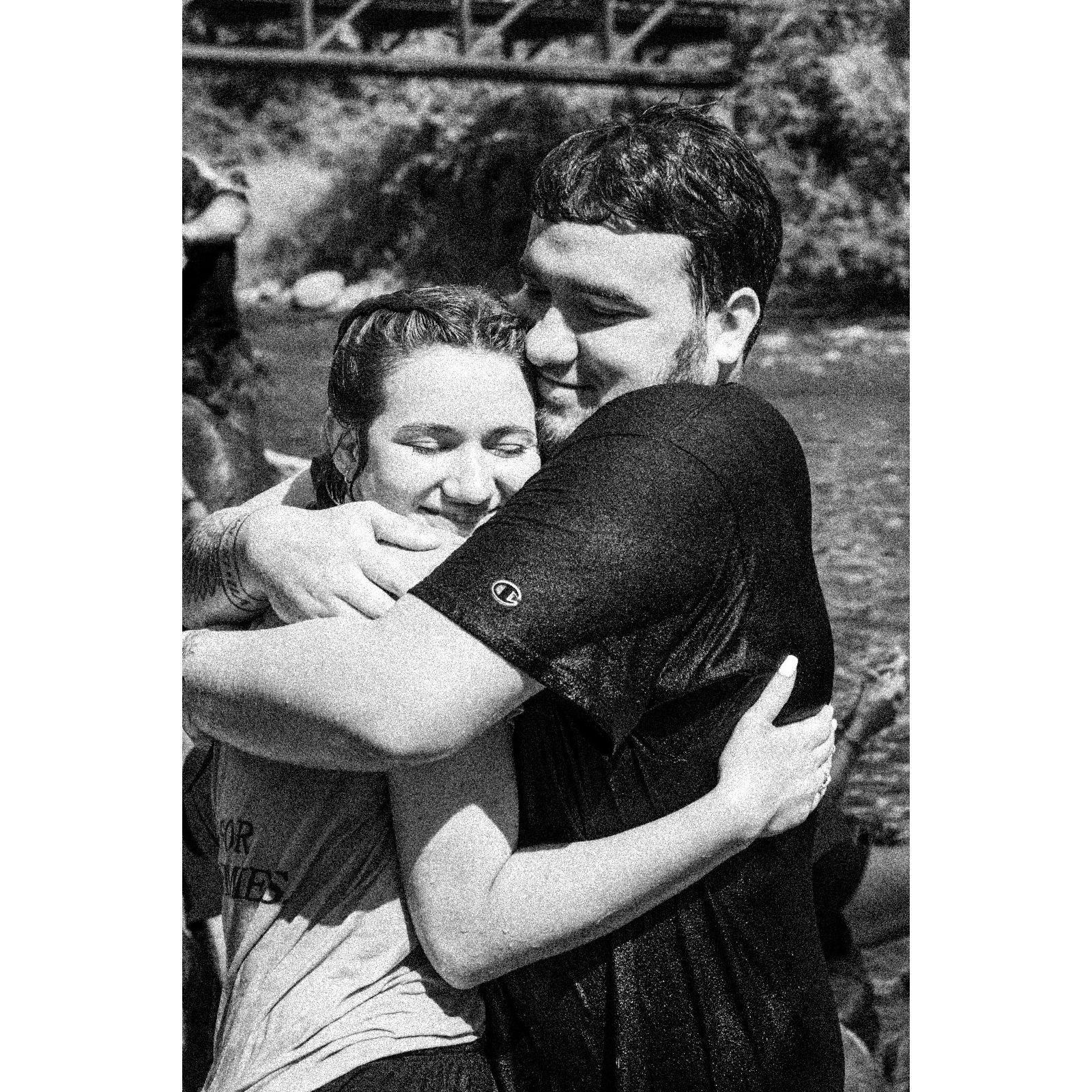 This was taken right after we were baptized together!