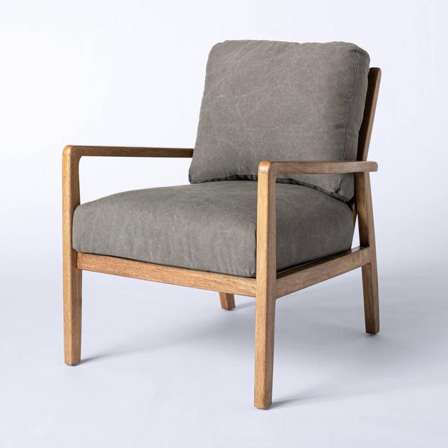 Mixed Material Accent Chair Gray - Threshold™ designed with Studio McGee