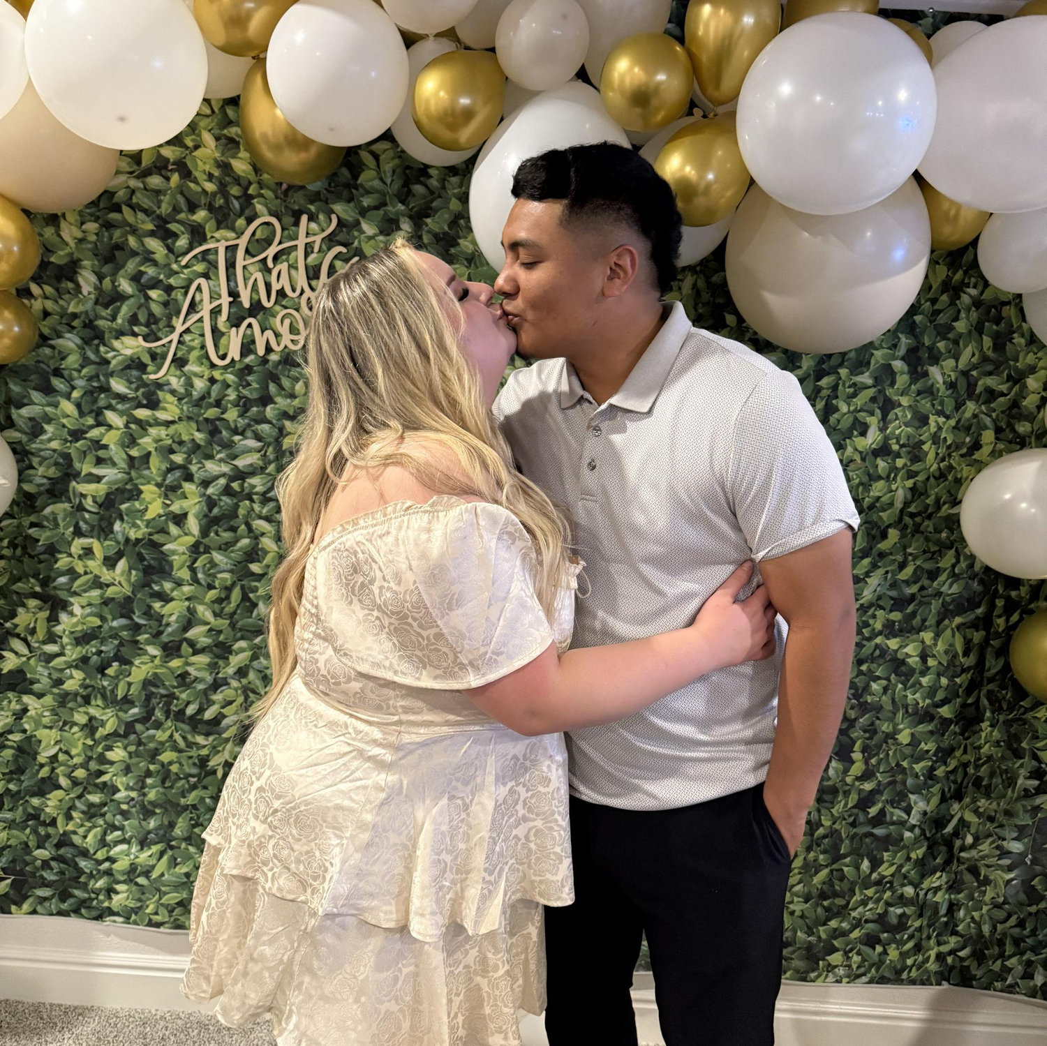 celebrating our engagement exactly one year before the wedding