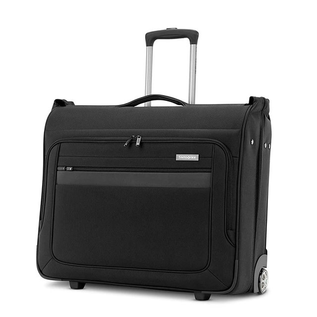 Samsonite Ascella 3.0 Softside Expandable Luggage with Spinner Wheels, Black, 2W Garment Bag