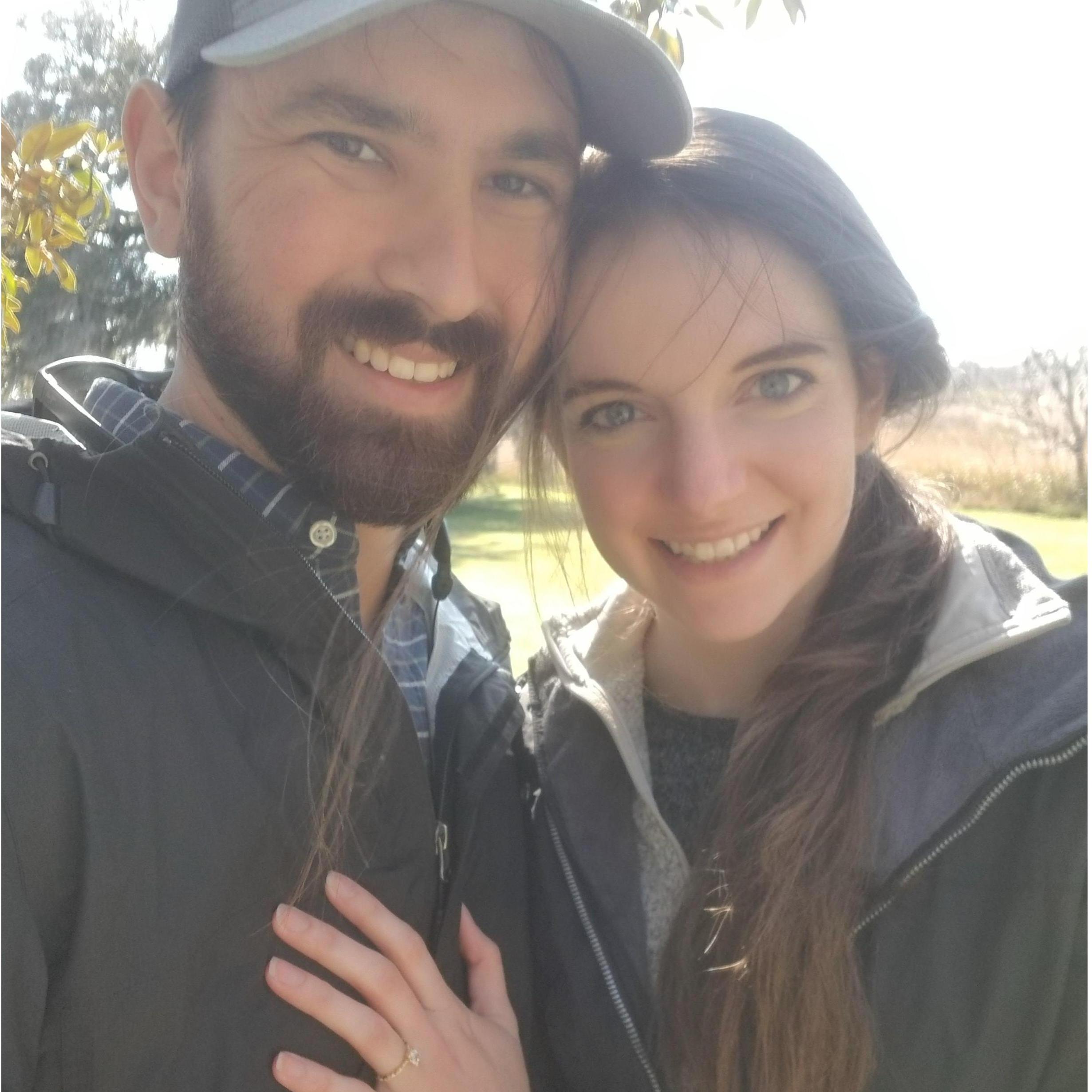 Just engaged in Brookgreen Gardens, South Carolina