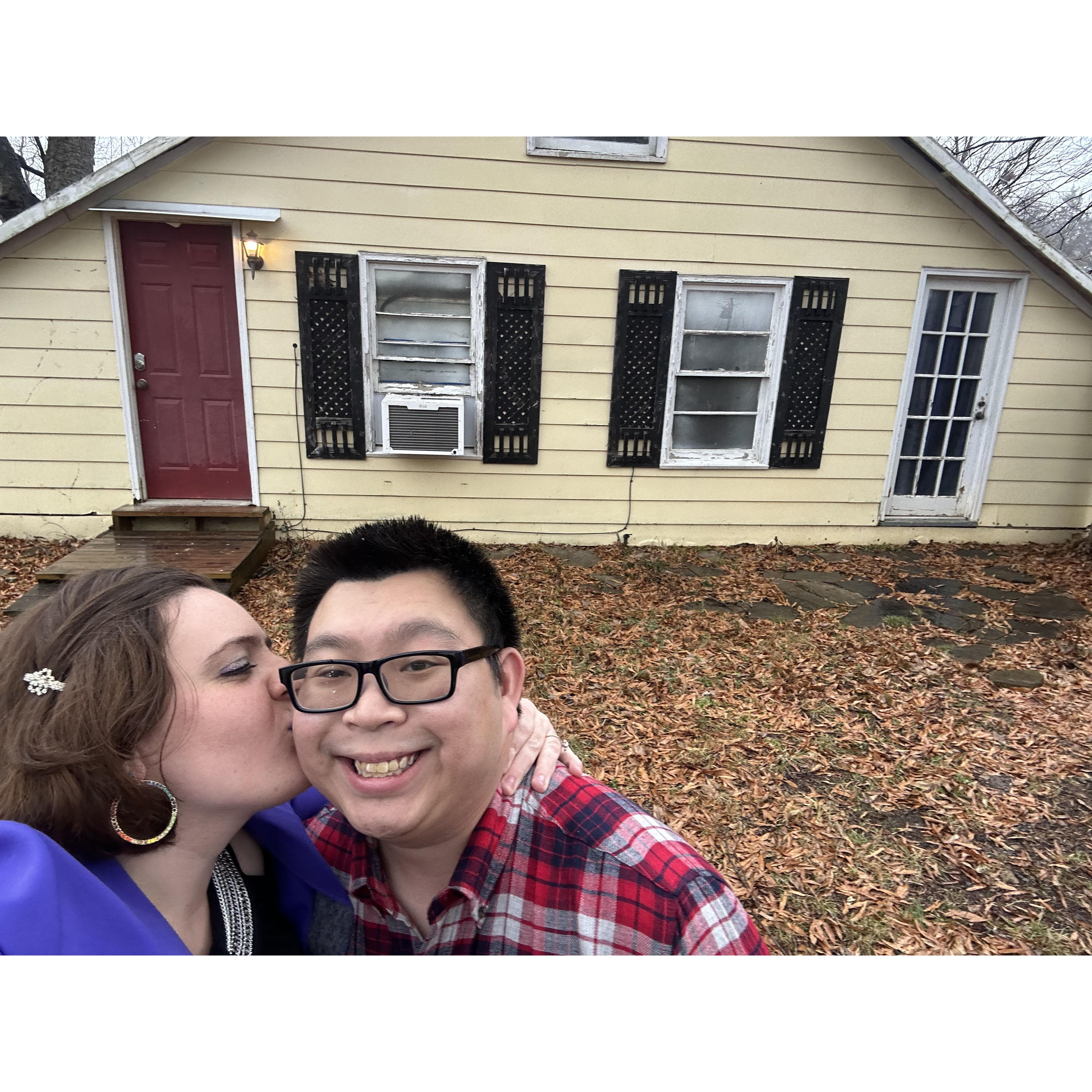 This was our first day living together. It was also New Year's Eve.