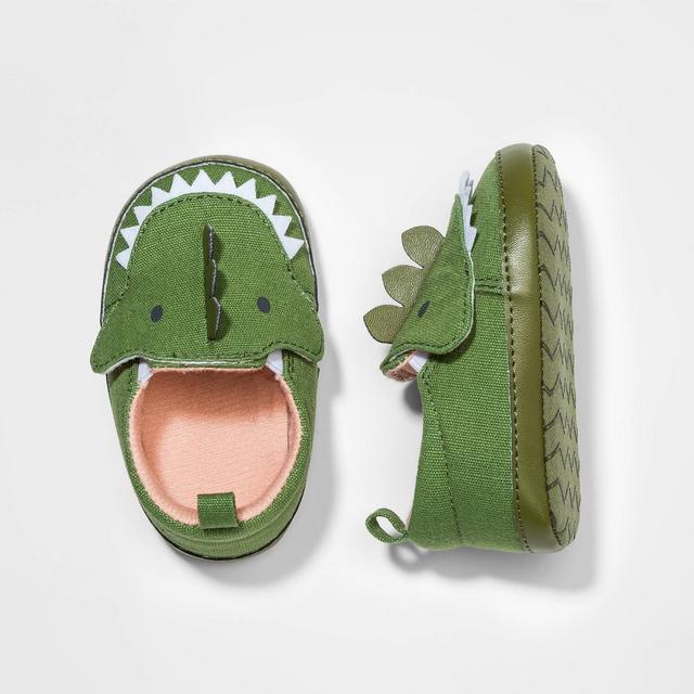 Baby Boys' Dino Crib Shoes - Cat & Jack™ Green 0-3M