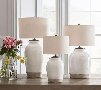 Miller Ceramic Table Lamp, Ivory