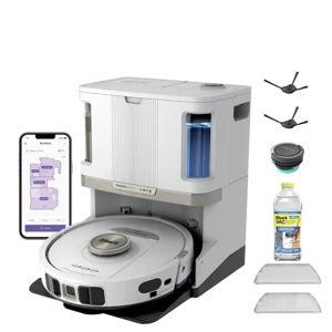 Shark - PowerDetect 2-in-1 Robot Vacuum and Mop with NeverTouch Pro Base - White