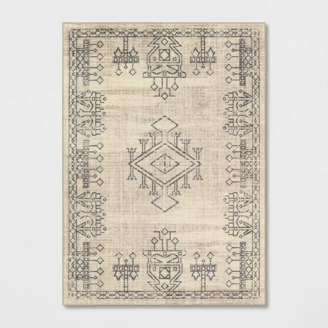 5'x7' Hancock Distressed Center Motif Beige - Threshold™