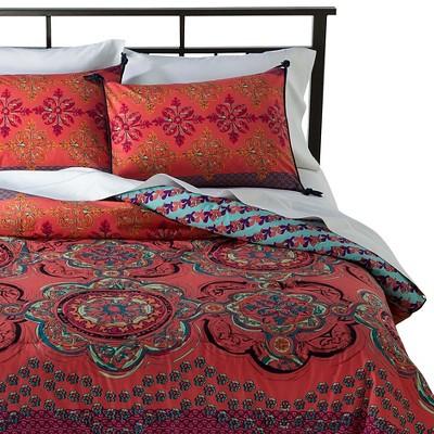 Coral Nadia Medallion Reversible Comforter Set