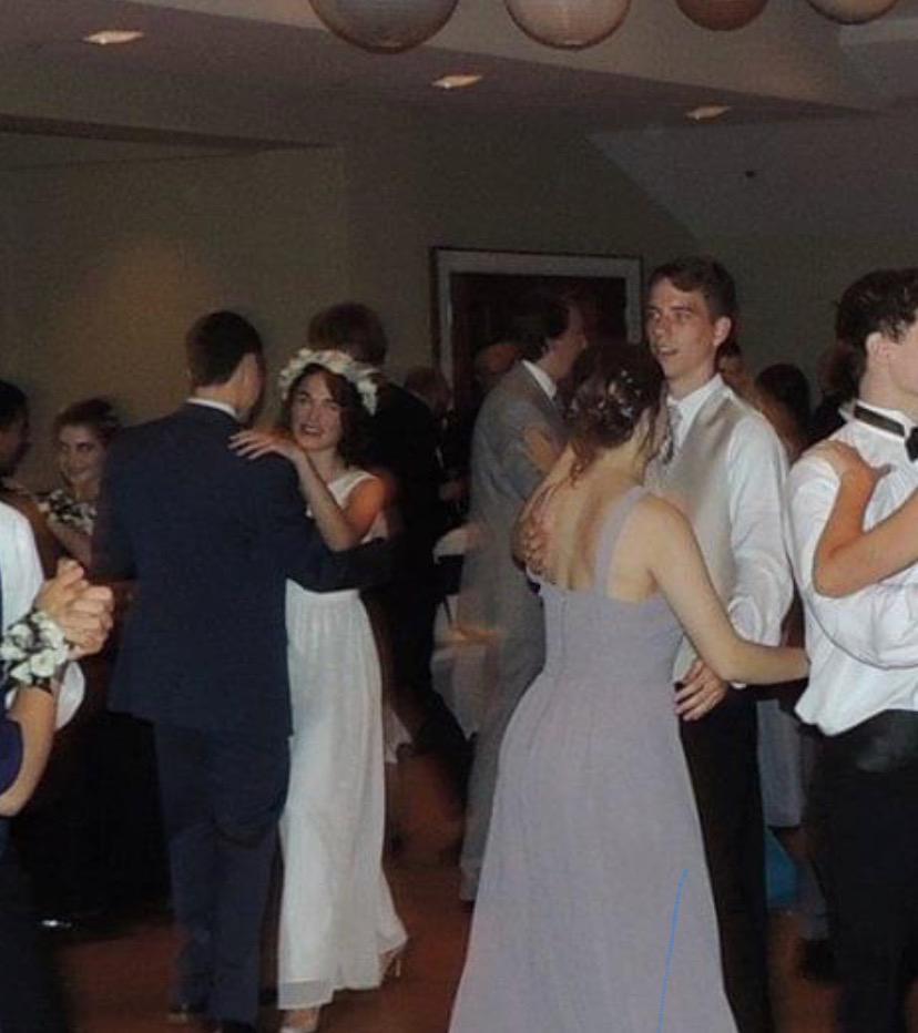 Found footage of us dancing with our dates right next to each other at cotillion in high school