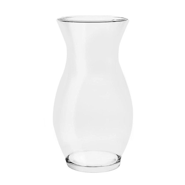 DARENYI Clear Flower Vase, 4.5" Dia 9" H Crystal Transparent Glass Vase Modern Decorative Vase for Flowers, Glass Flower Posy Holder for Home Office Centerpiece Decor