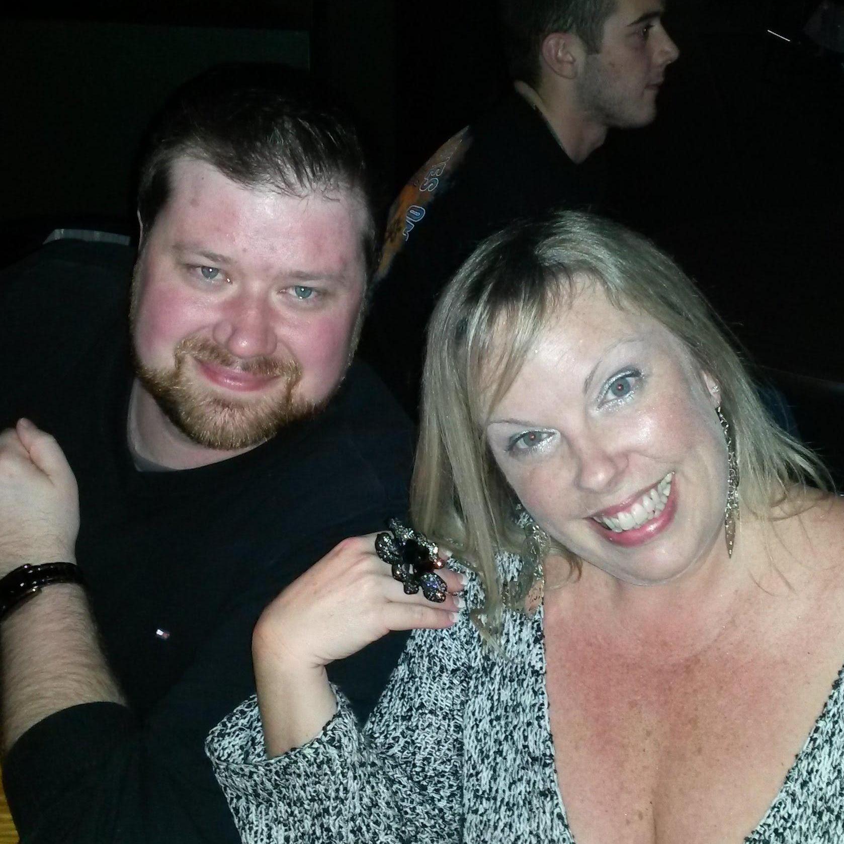 One of first times going out for karaoke and dancing--seeing each other in our elements. Definitely not a date.