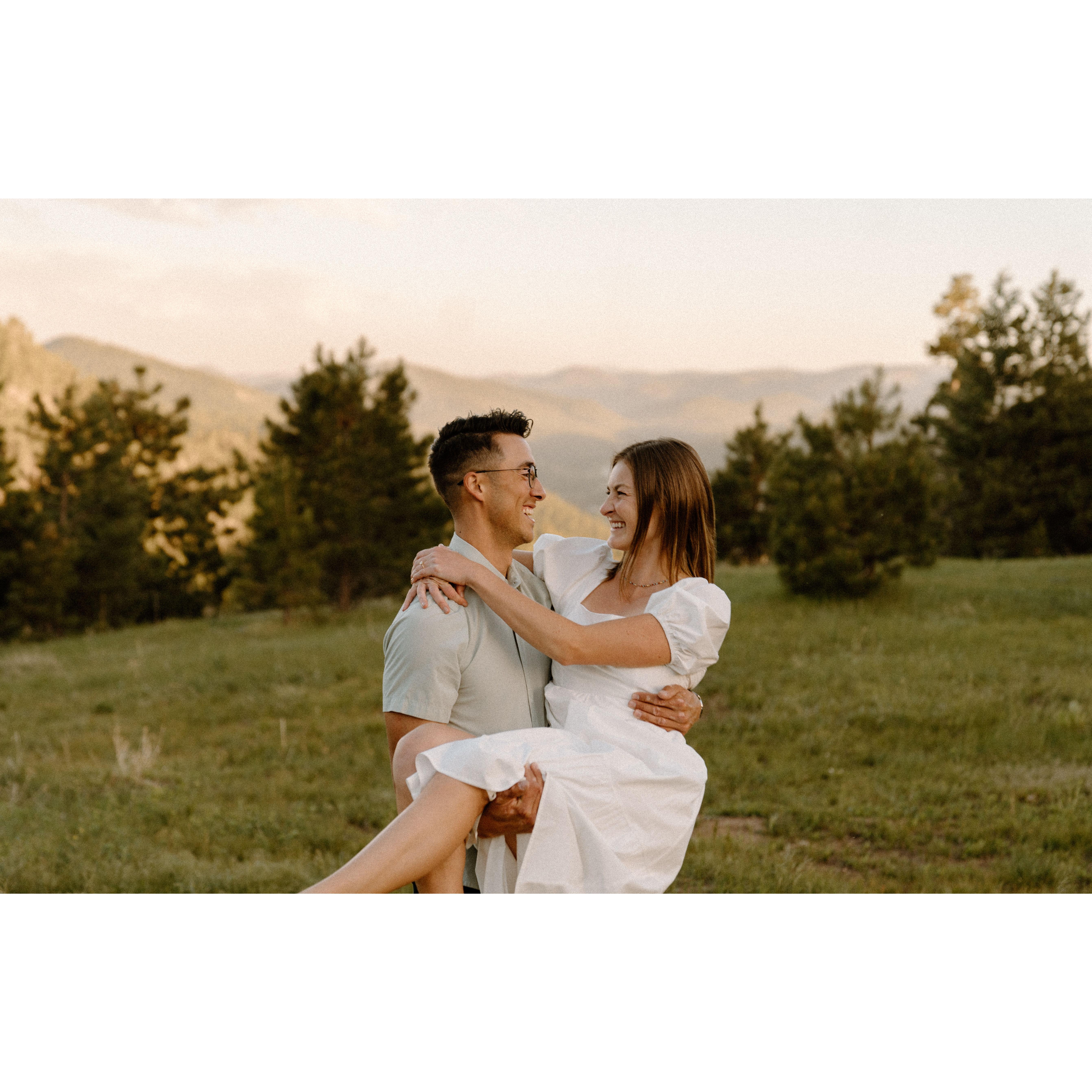 Engagement photos at Mt. Falcon