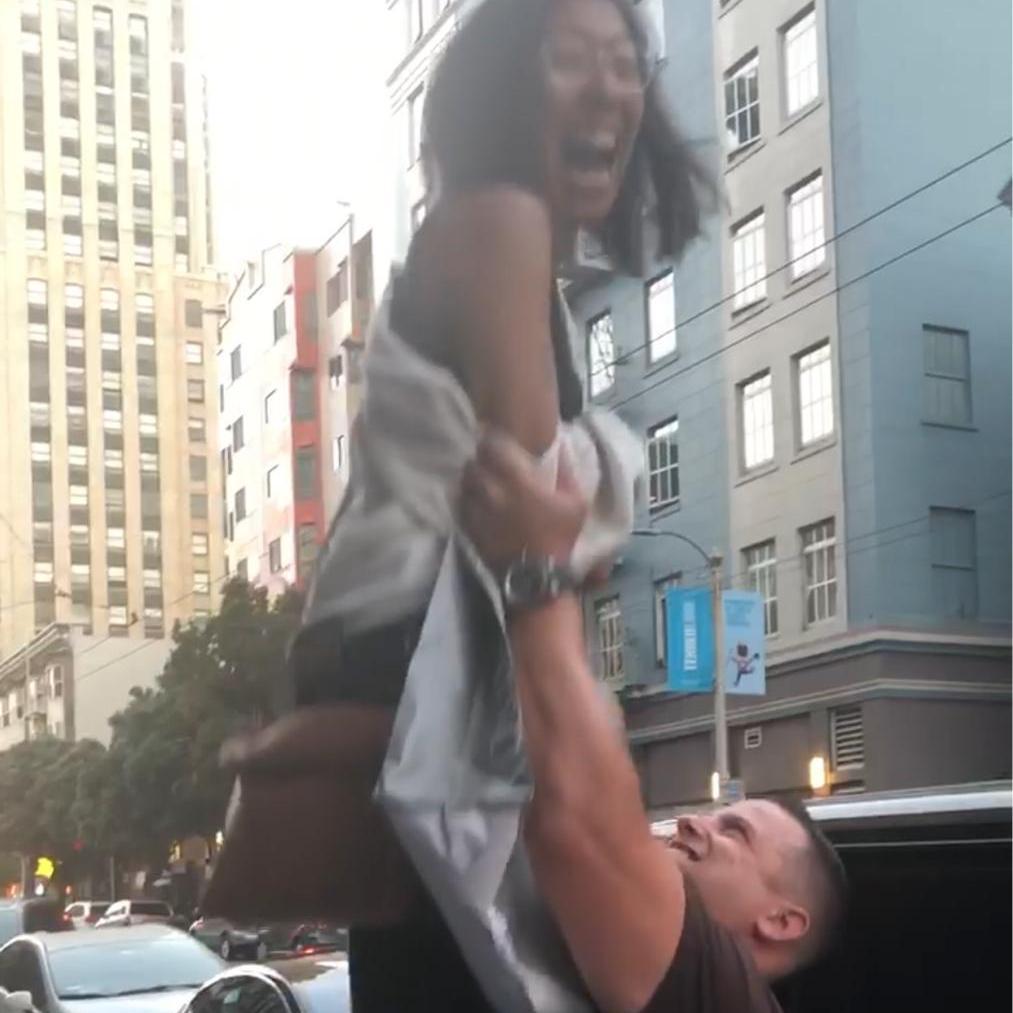 This was the start to the weekend when Jordan started getting some funny ideas. We traveled to San Francisco together AS FRIENDS in June of 2019
