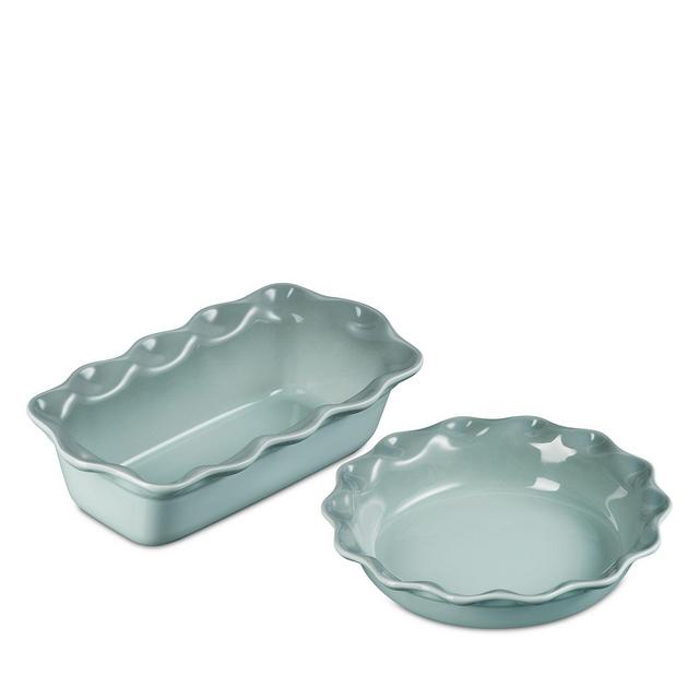 Le Creuset Heritage Stoneware Fluted Pie Dish and Loaf Pan Set
