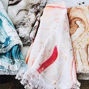 Marbled Napkin - Turquoise