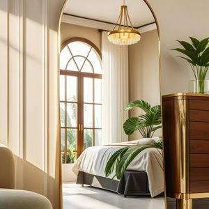 Full Length Mirror, 71"x30" Arched Floor Length Mirror