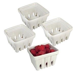 Artland Berry Basket, White, Set of 4