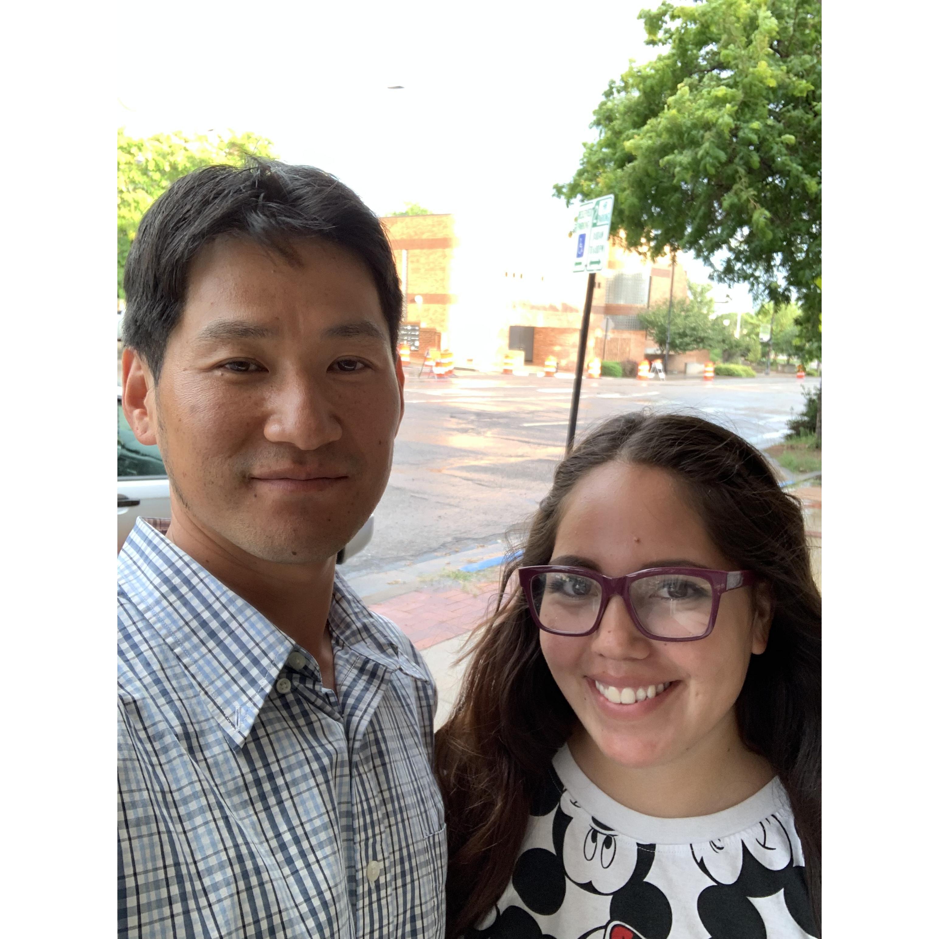 Our first official picture together! The day after he came back from Montana with his family, and the day before his birthday:) July 29th, 2019.