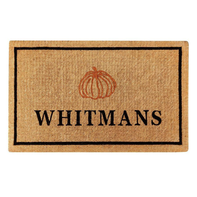 Pumpkin Icon Personalized Doormat, 22 x 36", Multi