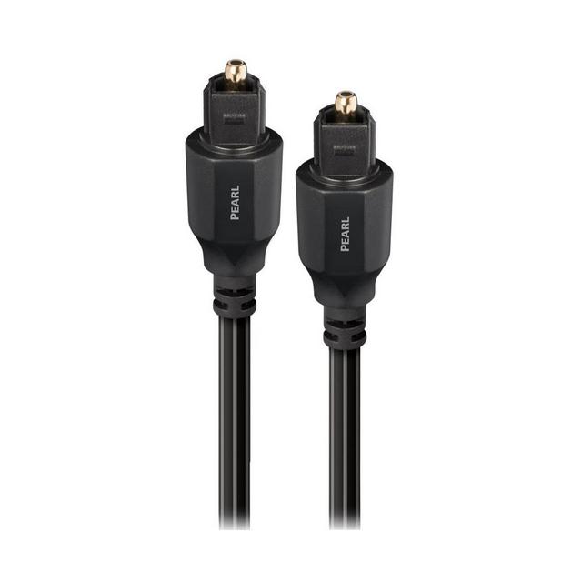AudioQuest - Optilink Pearl 10' Digital Optical Audio Cable - Gray/Gray stripe