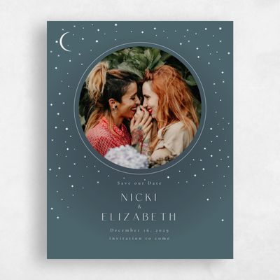 Blue Photo Wedding Save the Date - Cosima Photo