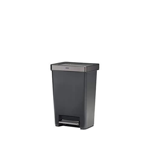 Rubbermaid Premier Series IV Step-On for Home and Kitchen, 13 Gallon, Charcoal