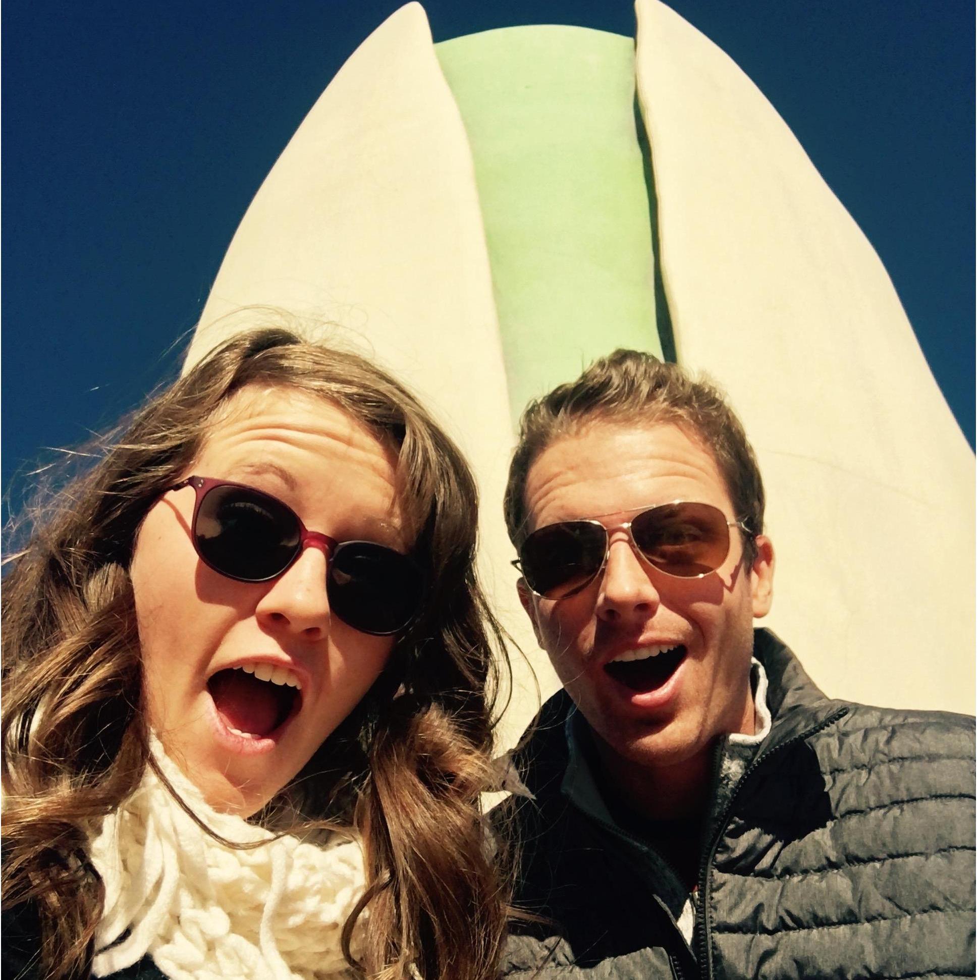 Us in front of the biggest Pistachio in the WORLD!!!