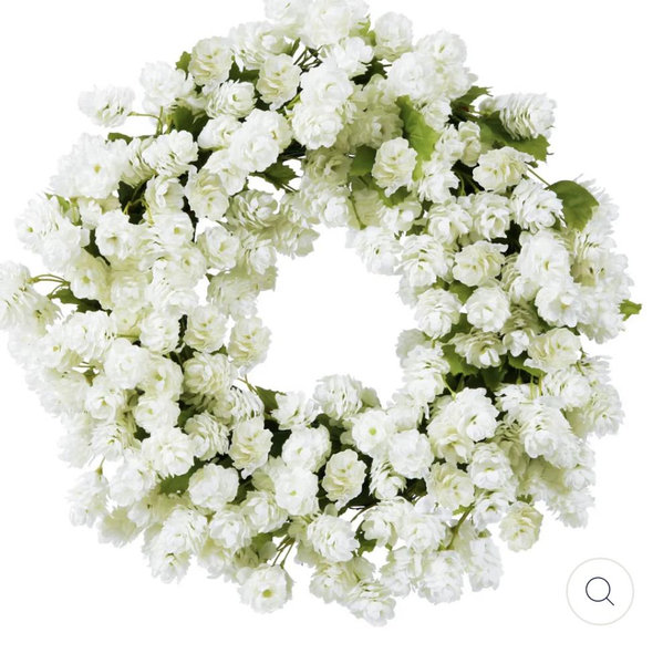 White Hops Faux Wreath