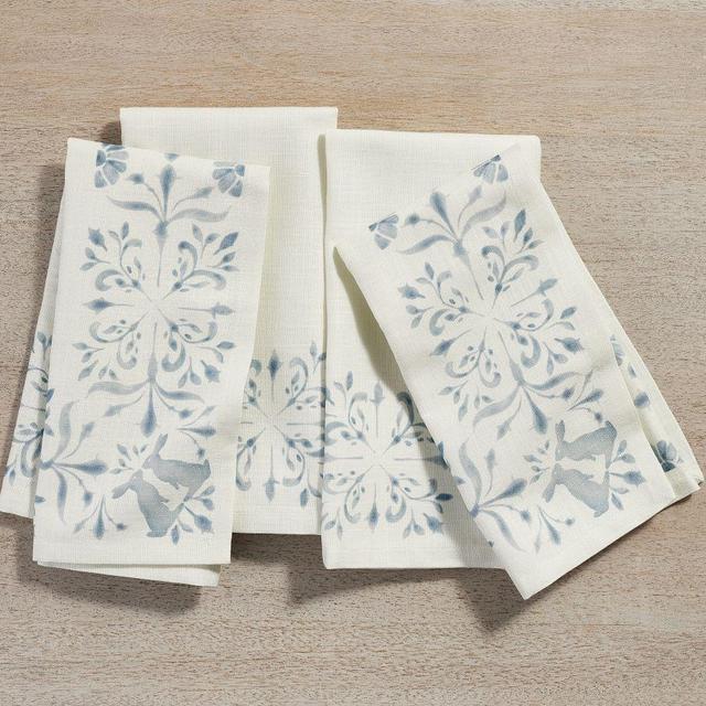 Chambray Bunny Organic Cotton Napkins, Set of 4