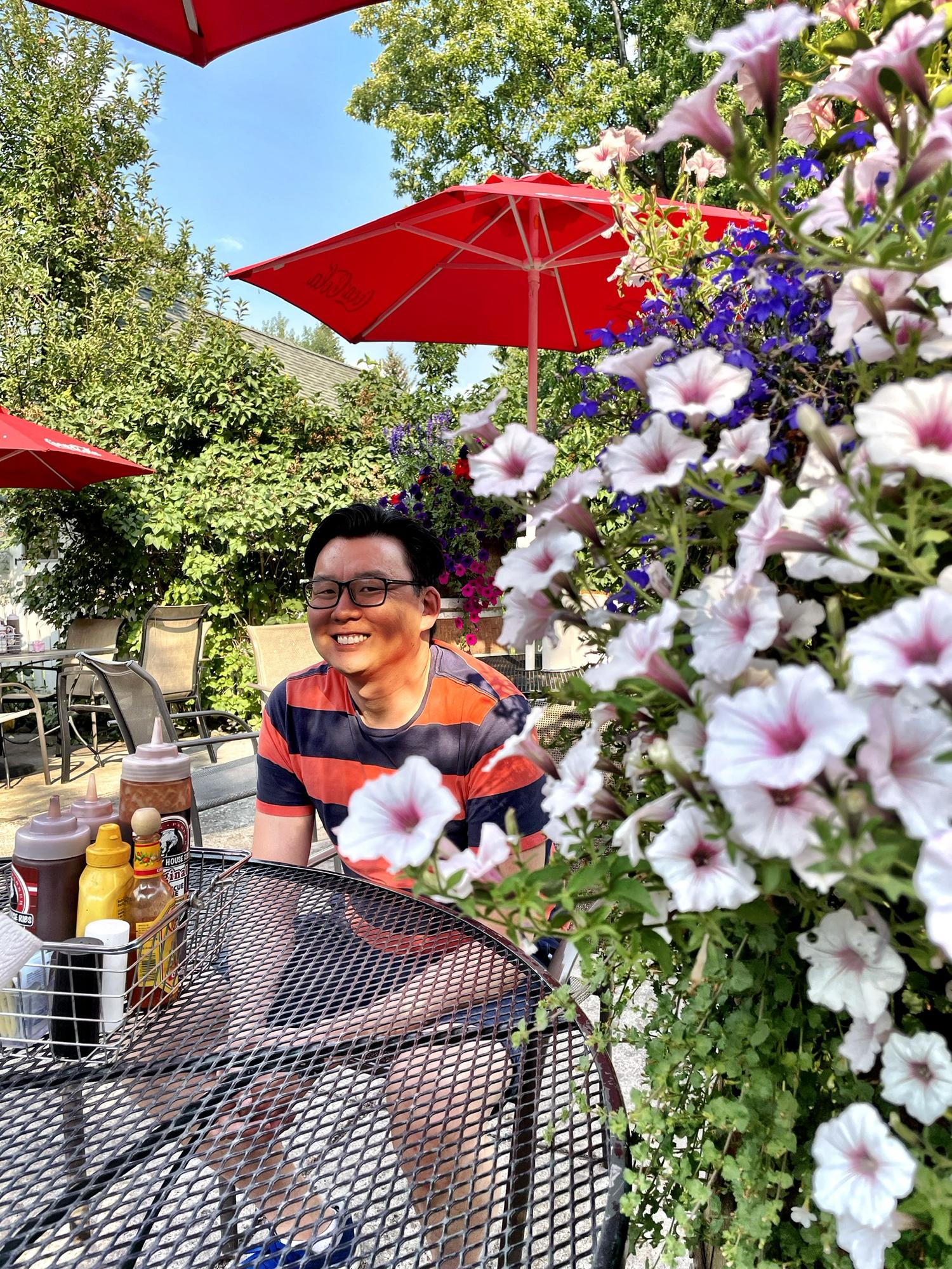 Nick at a bbq place in aspen