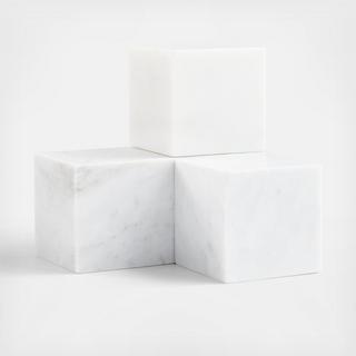 Blocks Marble Bookend