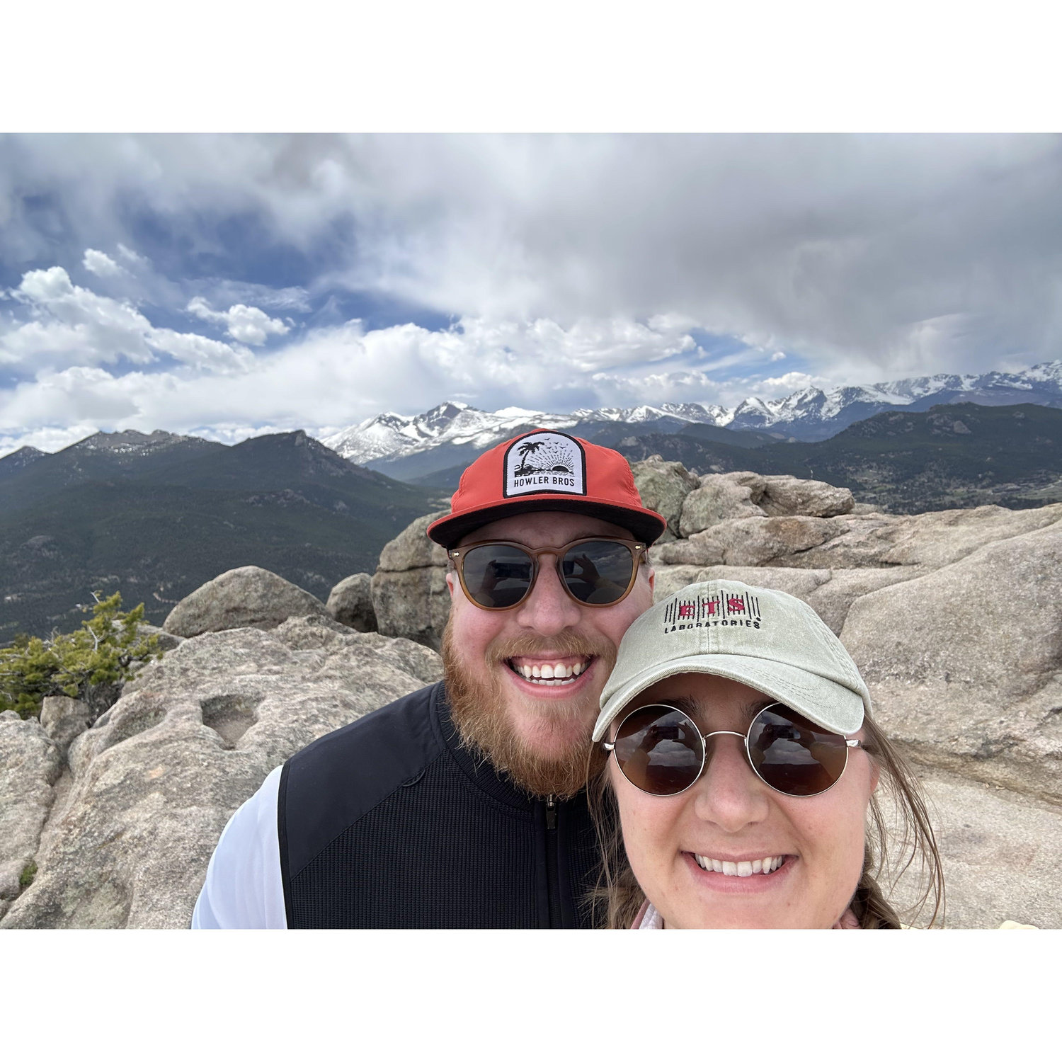 First pic we took after our proposal!