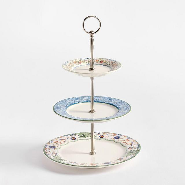 Botanical Bunny Stoneware Tiered Stand