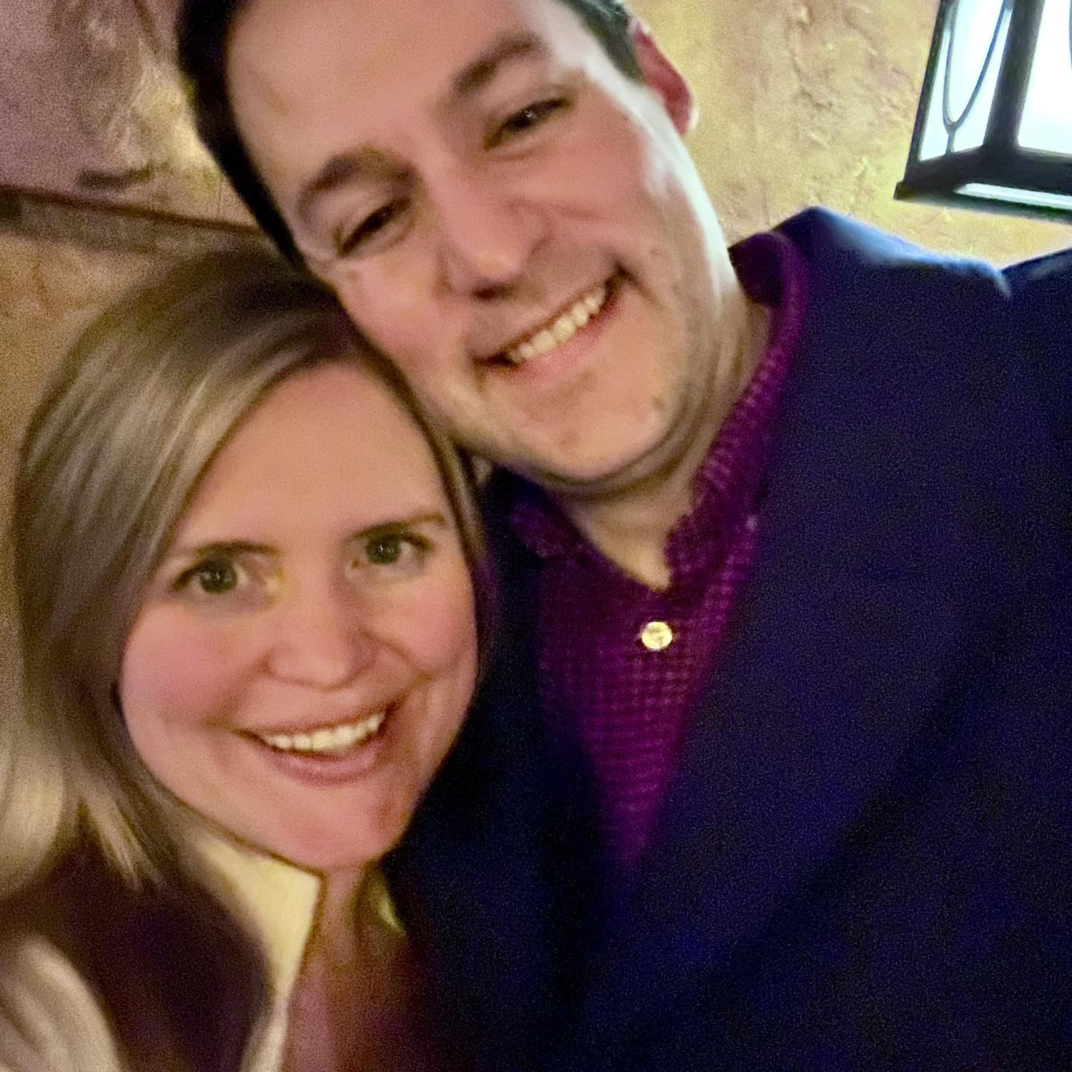 A blurry one but our very first photo together taken after our first Valentine's Day date night at Topo Gigio :)