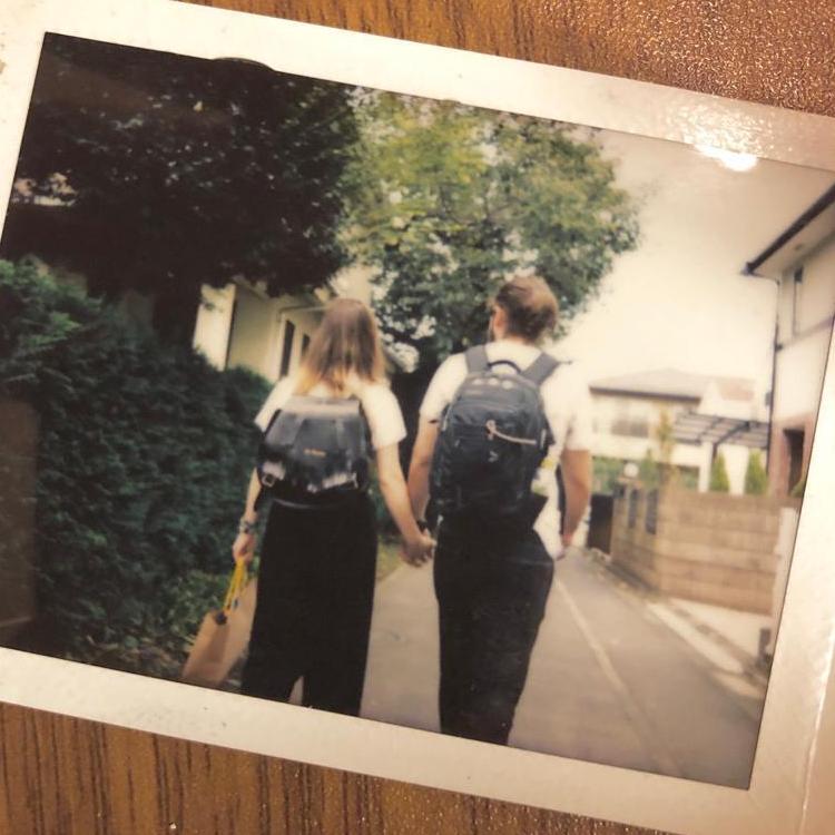 A polaroid Nick always keeps in his wallet. Taken by Harper while walking in Mitaka, Tokyo. 2017