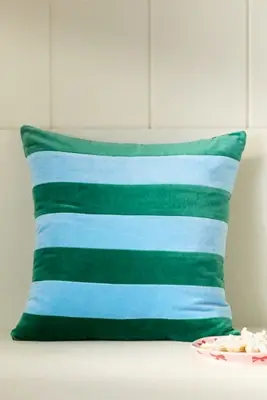Andie Striped Cotton Velvet Pillow