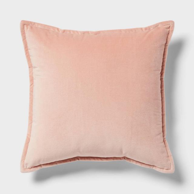 Cotton Velvet with Linen Reverse Oblong Dec Pillow Light Terracotta - Threshold™